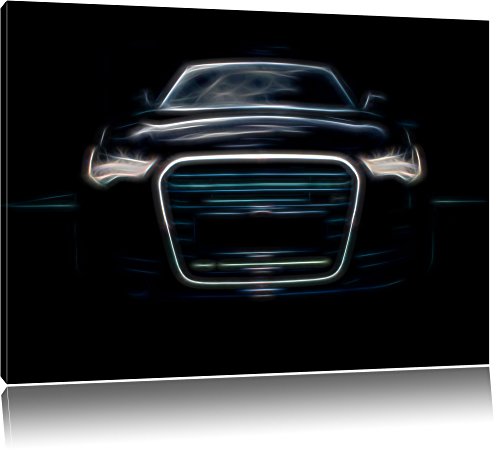Audi A8 Format: 120x80 on canvas, huge XXL Pictures completely framed with stretcher, art print on mural with frame, cheaper than painting or oil painting, no poster or poster
