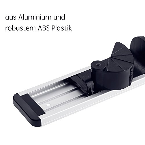 Rovtop Gerätehalter Halterung Gartengeräte mit 6 Haken und 5 Schnellspannern Wandhalterung für Mopp Besen Gartenwerkzeuge - 4
