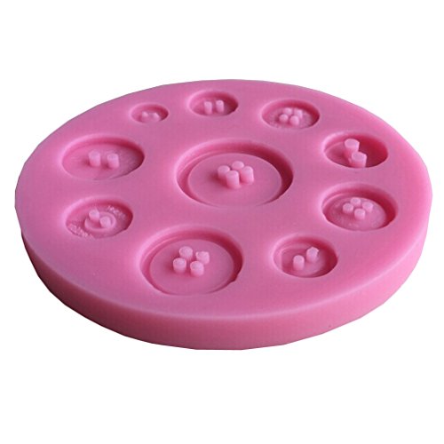 LYNCH Knopf-Form-DIY 3D-Fondant-Kuchen-Form-Backen-Werkzeuge für Hochzeitsdekoration,Rosa - 4