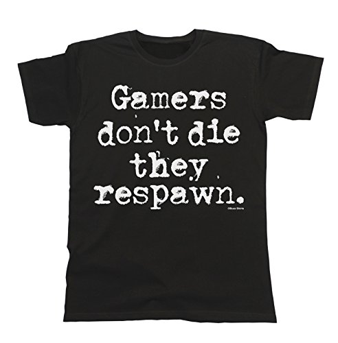 Uomo e Donna Gamers Don`t Die They Respawn T-Shirt Mens Ladies Unisex Video Gamer
