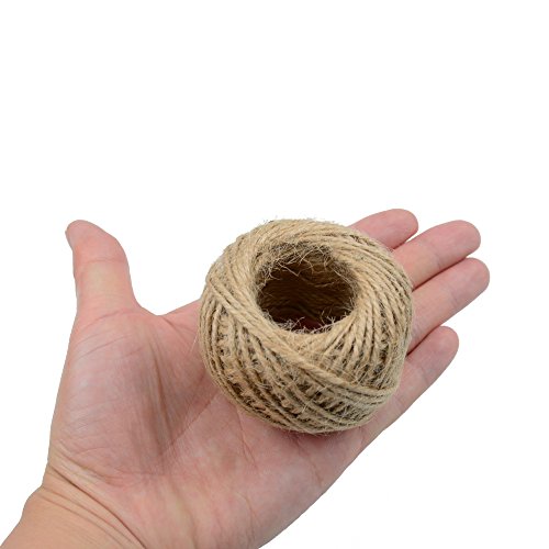 makhry 50 Hochzeit braun Kraftpapier Geschenkanhänger Rechteck Tags mit 50 Vintage Skelett Flaschenöffner 30 Füße natur Jute Bindfäden, Ex-Large - 7