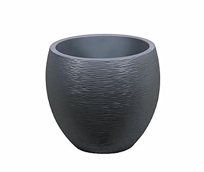EDA Plastiques Pot EGG GRAPHIT gris antracite - 50 x 45 cm - 46 L