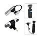 Produktbild AmaSells DJI OSMO Pocket Drone Zubehör  Typ C bis 3,5 mm Audio Adapter Externes Funkmikrofon PTZ-Handmikrofon für DJI Osmo Pocket (Silber)