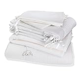 Izziwotnot Gift White Cotbed 5 piece Bedding Bale