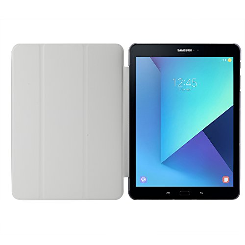 Samsung Galaxy Tab S3 9.7 Hülle, IVSO Ultra Schlank Superleicht Ständer Slim Leder zubehör Schutzhülle für Samsung Galaxy Tab S3 9.7 Tablet-PC perfekt geeignet, Weiß - 9
