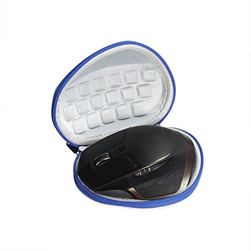 Hermitshell Travel Hart EVA Lagerung Tasche Schutz hülle Etui Tragetasche Beutel Compact Größen und karabiner für Logitech Mouse Maus MX Farbe: Blau Größe: MX Master - 5