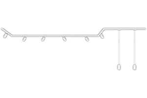 BRILONER - Set completo di binari, 6x faretti GU10 orientabili, 2x GU10 a sospensione, sistema di binari a soffitto, binario per faretti, lampada a soffitto, faretto, 5,25 m, bianco