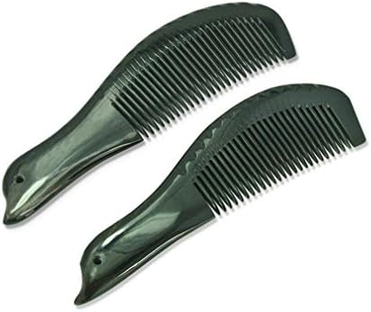 MTTLS Comb Handmade Swan Buffalo Horn Comb Handmade Combs Hair Comb for Men and Women 2pcs