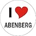 Produktbild I Love ABENBERG Handyaufkleber Handyskin 50x50 mm rund