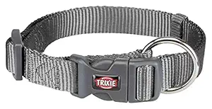 Trixie Premium Dog Collar, M-L: 35-55cm/ 20mm (Graphite)