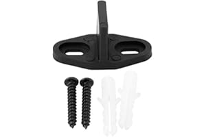 Aramox Black Powder Coated Bottom Floor Guide Stay Roller Adjustable Channel for Sliding Barn Door Hardware Wall Mount