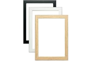 GENERIC 12x8 Inch Black Picture frame. 24mm Thin Wall Hanging & Tabletop Photo frames for Home/Wall Décor