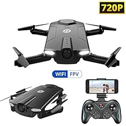 Holy Stone HS160 RC Drone Pliable avec Caméra HD 720P WiFi FPV Vidéo en Temps réel,Helicoptère Télécommande Quadcopter, Avion Mini radiocommandé, 2*Batteries, Jouet Cadeau pour Débutant et Enfant
