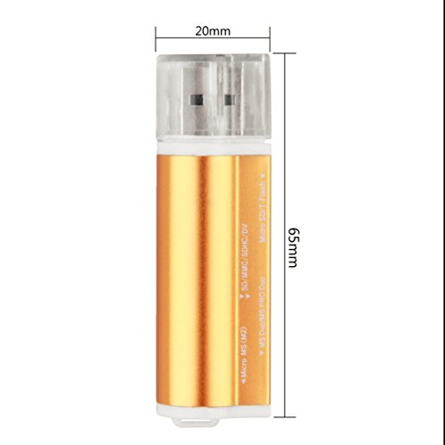 USB 2.0 alle in 1 Multi Speicherkartenleser Stick für SDHC MMC TF zufällige Farbe - 7