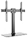 Produktbild RICOO LCD TV Ständer Fernsehtisch Standfuss Glas Fernseher Standfuß FS307B Universal Halterung Fernsehstand Stand Aufsatz Möbel Rack VESA 400x400 Kabelführung/30/76cm - 55"/140cm Zoll/Schwarz