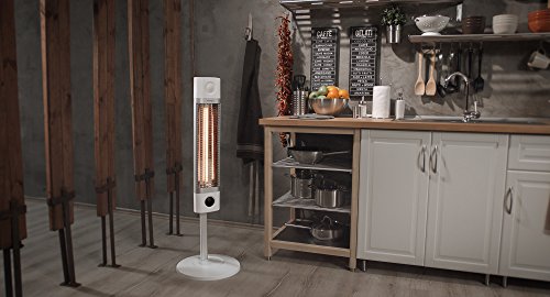 Veito CH1800RE Free Standing Carbon Infrared Heater, 1800 W, White