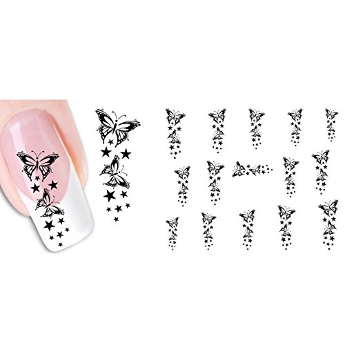 TININNA 12 Blatt Blumen Nail Art Sticker Aufkleber Nail Tips Dekorationen Nagelaufkleber Nagelsticker - 6