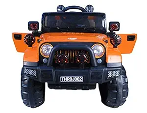 Toyhouse Off Roader Jeep Rechargeable Battery Operated Ride-on for Kids, Orange