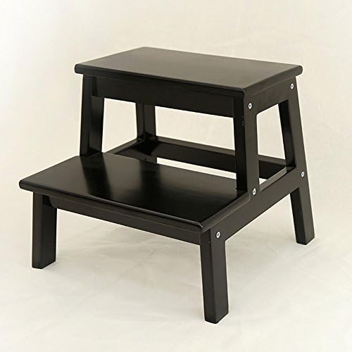 QFFL tideng Step Stool Solid Wood Ladder Shoe Bench Children's Home Step Stool Adult Step Stool Mazar Stool 6 Colors Optional 35 * 39.5cm (Color : A)