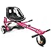 Price comparison product image ENYAA 2018 model suspension adjustable hoverkart for 6.5,8 10inch hoverboard accessories smart electric scooter go karting kart for adulst kids latest safer model with suspension support (PINK sus)