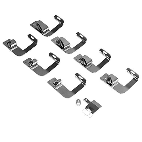 ONEVER Zink Legierung gerollt Hemmer Presser Fuß für Bruder Sänger Necchi Elana Janome Nähmaschine, 8pcs in 1 Satz