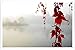 Produktbild Metall Poster Blechschilderplatte Blechschild Plakat Leaves Yellow Branches Lake Haze Serenity 60814 Retro Weinlese Kunstdrucke by hamgaacaan (20x30cm)
