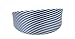 Produktbild Haar-Reifen 3331 Haarreif weiss mit Streifen Muster (blau) O73