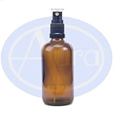 100ml AMBER GLASS Bottle with Black ATOMISER Spray. Essential Oil / Aromatherapy Use.