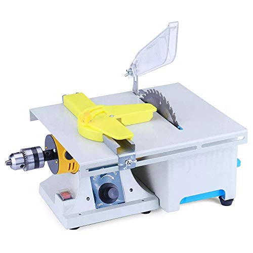 Kacsoo Machine de polissage de bijoux améliorée, Kit de scies à bijoux pour mini table ， Tampon de banc de polisseur de roche pour le travail du bois en métal gemme avec accessoires complets