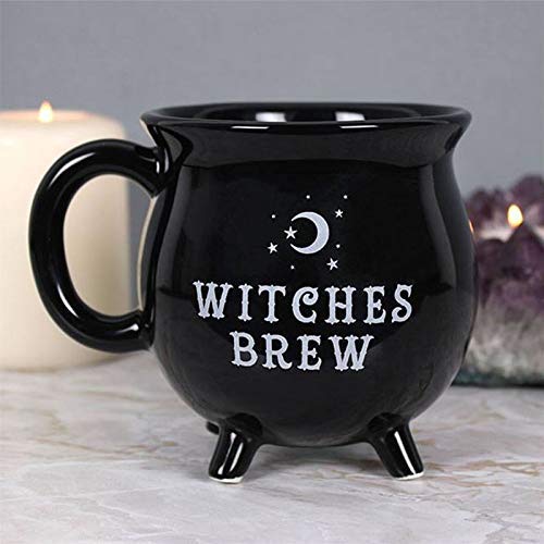 Witches Brew Cauldron Black Mug Novelty 10cm Tea Coffee Soup Cup Gift Boxed