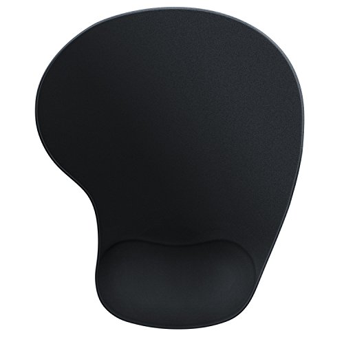 CSL – Office Komfort Gel Mauspad | ergonomisches Gel Mousepad | Gelkissen mit Handballenauflage | zur Entlastung des Handgelenks | weiches Obermaterial (Mikrofaseroberfläche) | rutschfeste Gummi-Unterseite | gleichmäßige Maussteuerung | hohe Präzision | schwarz - 3