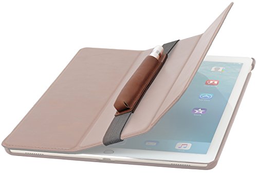StilGut Pencil-Halter für Apple 12,9″ iPad Pro aus echtem Leder. Stift-Halterung zur sicheren Aufbewahrung des Apple Pens, Cognac - 2