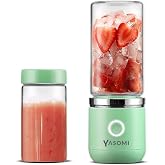 Yasomi Taşınabilir Kablosuz Şarjlı Cam Smoothie El Blenderi Yeşil (Yasomi T&uuml;rkiye Garantili)