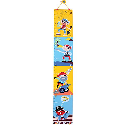 Bigjigs Toys Wooden Pirate Height Chart - Children's Bedroom and Wall Accessories