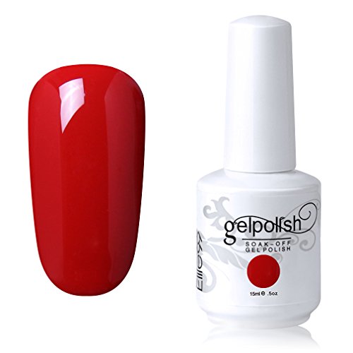Elite99 Gel Nail Polish Soak Off UV LED Gel Nail Varnish Manicure Lacquer 15ml Red (1343)