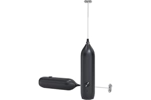 IraXpro Milchaufschäumer Elektrisch Wiederaufladbar,Milchaufschäumer Stab,Kaffeemixstab,Handheld Milk Frother für Cappuccino,Kaffee,Latte,Schwarz