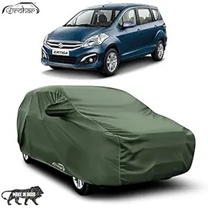 SHAWK Water Proof - Dust Proof - Car Body Cover for Compatible with Maruti Suzuki Ertiga Car Cover - Waterproof UV Proof - Car Body Cover (Life Time Mehandi with Mirror)