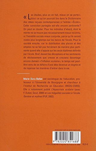 L'Inflation scolaire. Les désillusions de la méritocratie
