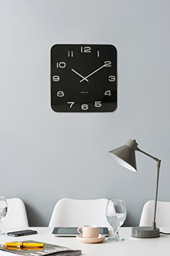 Karlsson KA4398 Wanduhr Vintage Glas, schwarz - 2
