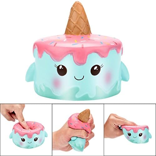 Squishy Slow Rising Toys, Quistal Jumbo Unicorn Cake Squishy Scented Cream Squeeze Decompression Toys Charm Collection Cure Gift Stress Reliever Toy (Unicor Cake B)