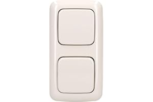 Busch-Jaeger Busch-Duro 2000 SI Kompletny zestaw: 2 x przycisk kołyskowy US 2020 + 2 x 2506-212 wahacz + 2512-212 podwójna ramka kremowo-biała