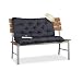 Produktbild Relaxdays Bankauflage Garten, Sitzkissen & Rückenpolster, Gartenbankauflage, 2-Sitzer, HxBxT: 12 x 104 x 103 cm, grau
