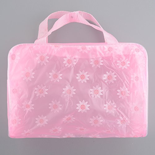dealglad® 5 x tragbare Wasserdichte transparente Kosmetiktaschen / Make-up-Taschen / Kulturbeutel / Tasche fürs Bad (zufällige Farbe), Blumen-Design - 6