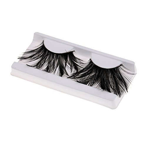 Generic 1 Pair Dramatic Long Feather Eyelashes Halloween Costume Fancy Dress Lashes - 3 Colors - black RS.80 (85.00% Off) - Amazon