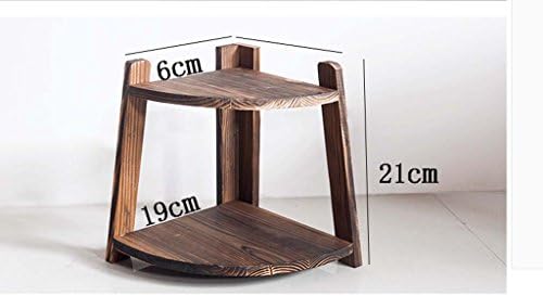 QHD Wooden Miniature Desktop Flower Racks Multi - Meat Mini - Semicircular Triangular Corner (Size : 19*19*21)