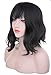 Hxhome Short Curly Wig Sexy Lady Short Bob with Fringe Wave Full Lace With Wig Cap for Women Cosplay Party