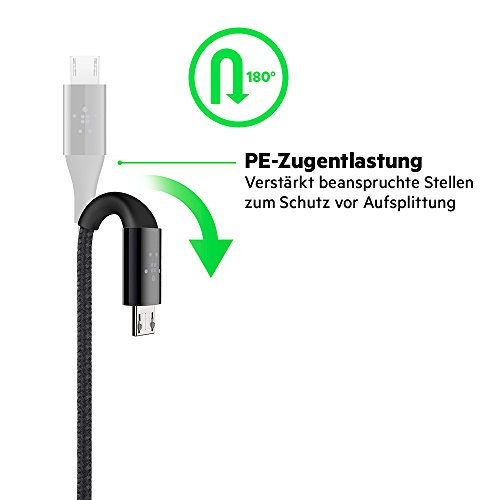 Belkin DuraTek Micro-USB/USB Kabel mit DuPont Kevlar (Premium Qualität, 1,2 Meter), rosegold - 4