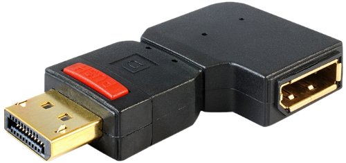 DeLock Adapter Displayport male > Displayport female angled left - DisplayPort-Adapter - DisplayPort (M), 65377