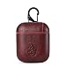 Produktbild Lionina Tragbare Kopfhörer Tasche für Apple AirPods, Headset Cover, Kopfhörer Schutztasche Leder Tasche, rot, Free Size