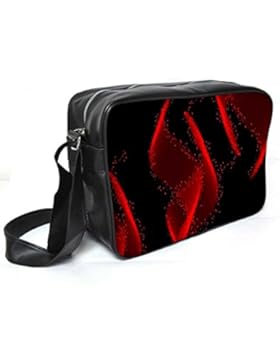 Snoogg rot florasen Design Leder Unisex Messenger Bag für College Schule täglichen Gebrauch Tasche Material PU